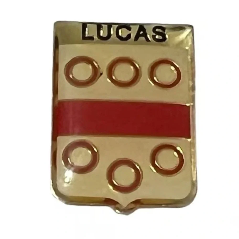 Lucas Shield Arms Vintage Lapel Vest Hat Pin A19